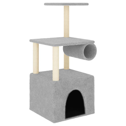 Arbre à chat avec griffoirs en sisal gris clair 109,5 cm