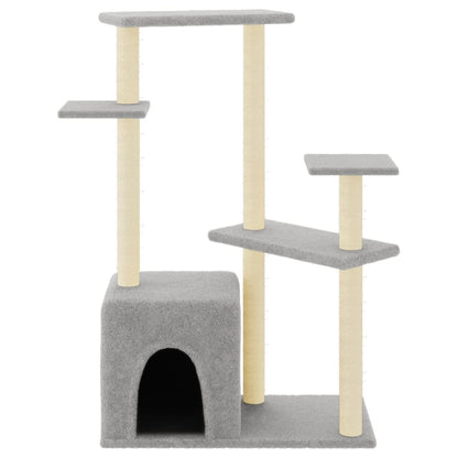 Arbre à chat avec griffoirs en sisal gris clair 107,5 cm