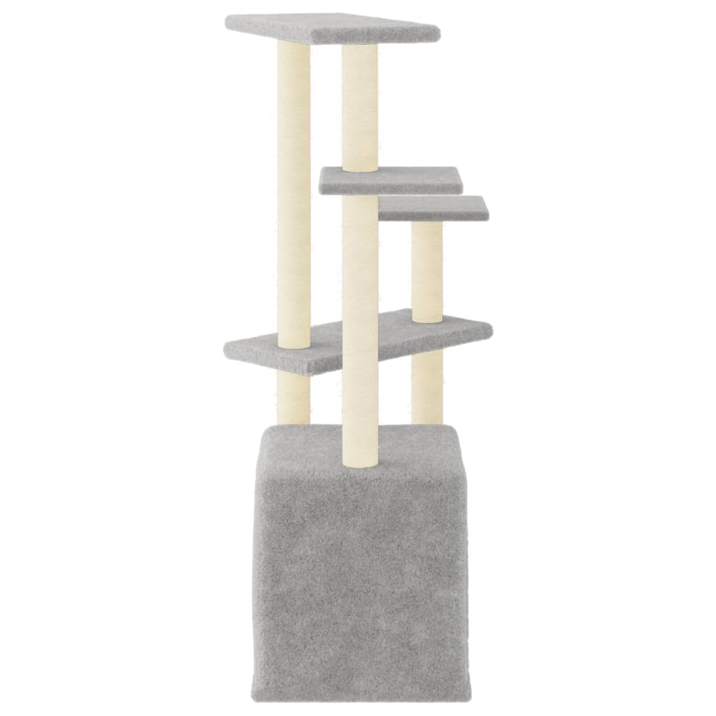 Arbre à chat avec griffoirs en sisal gris clair 107,5 cm