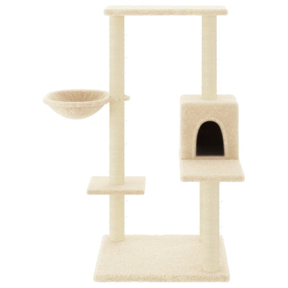 Arbre à chat avec griffoirs en sisal Crème 95 cm