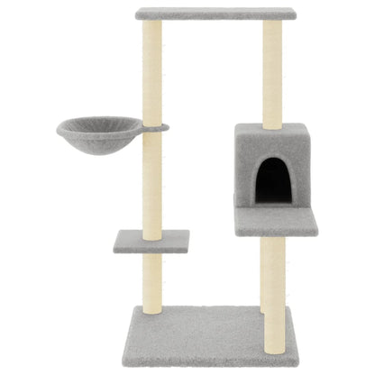 Arbre à chat avec griffoirs en sisal Gris clair 95 cm