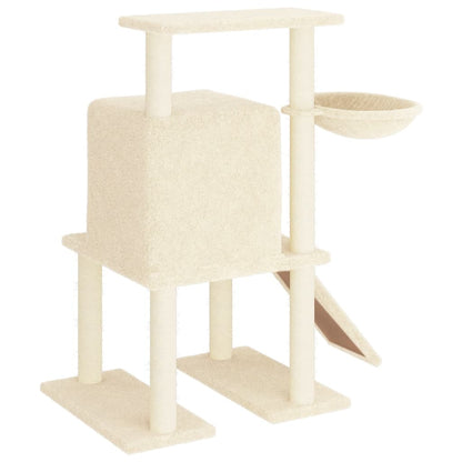 Arbre à chat avec griffoirs en sisal Crème 96,5 cm