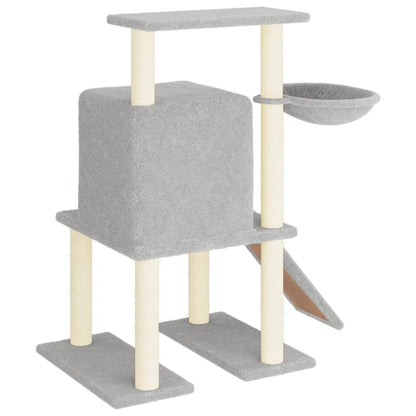 Arbre à chat avec griffoirs en sisal Gris clair 96,5 cm