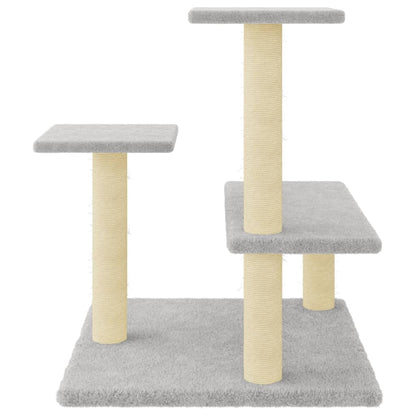 Arbre à chat avec griffoirs en sisal gris clair 61 cm