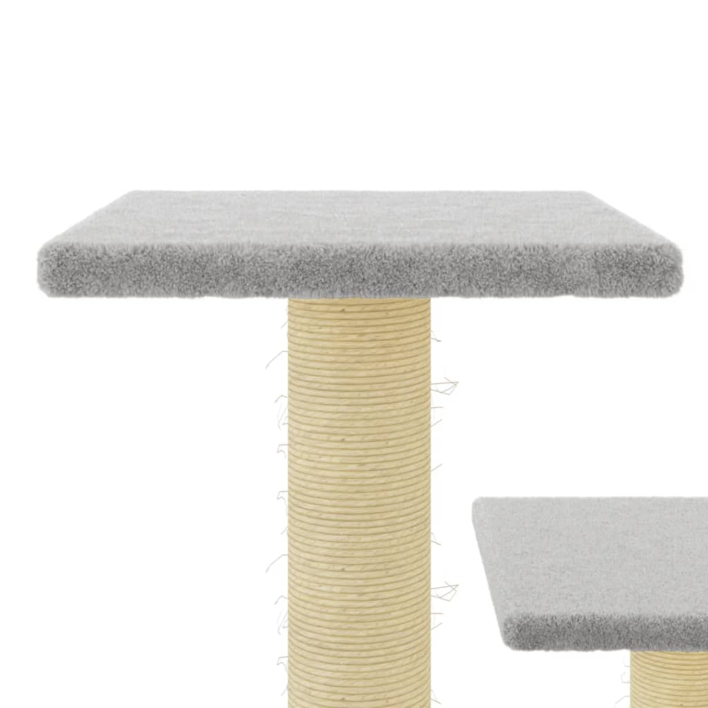 Arbre à chat avec griffoirs en sisal gris clair 61 cm