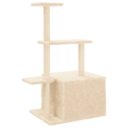 Arbre à chat avec griffoirs en sisal crème 110 cm