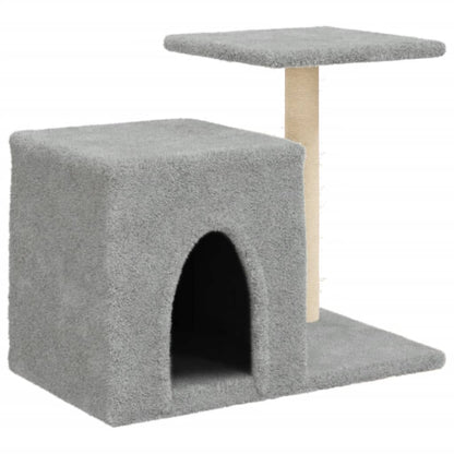 Arbre à chat avec griffoirs en sisal gris clair 50,5 cm