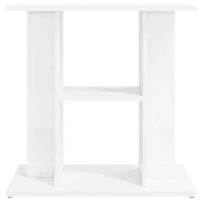 Support d'aquarium blanc brillant 60x30x60 cm bois d'ingénierie