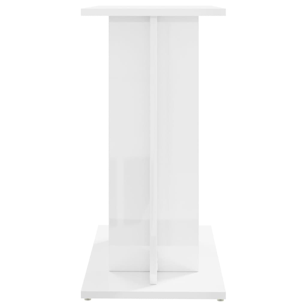 Support d'aquarium blanc brillant 60x30x60 cm bois d'ingénierie