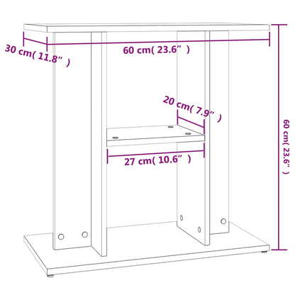 Support d'aquarium blanc brillant 60x30x60 cm bois d'ingénierie