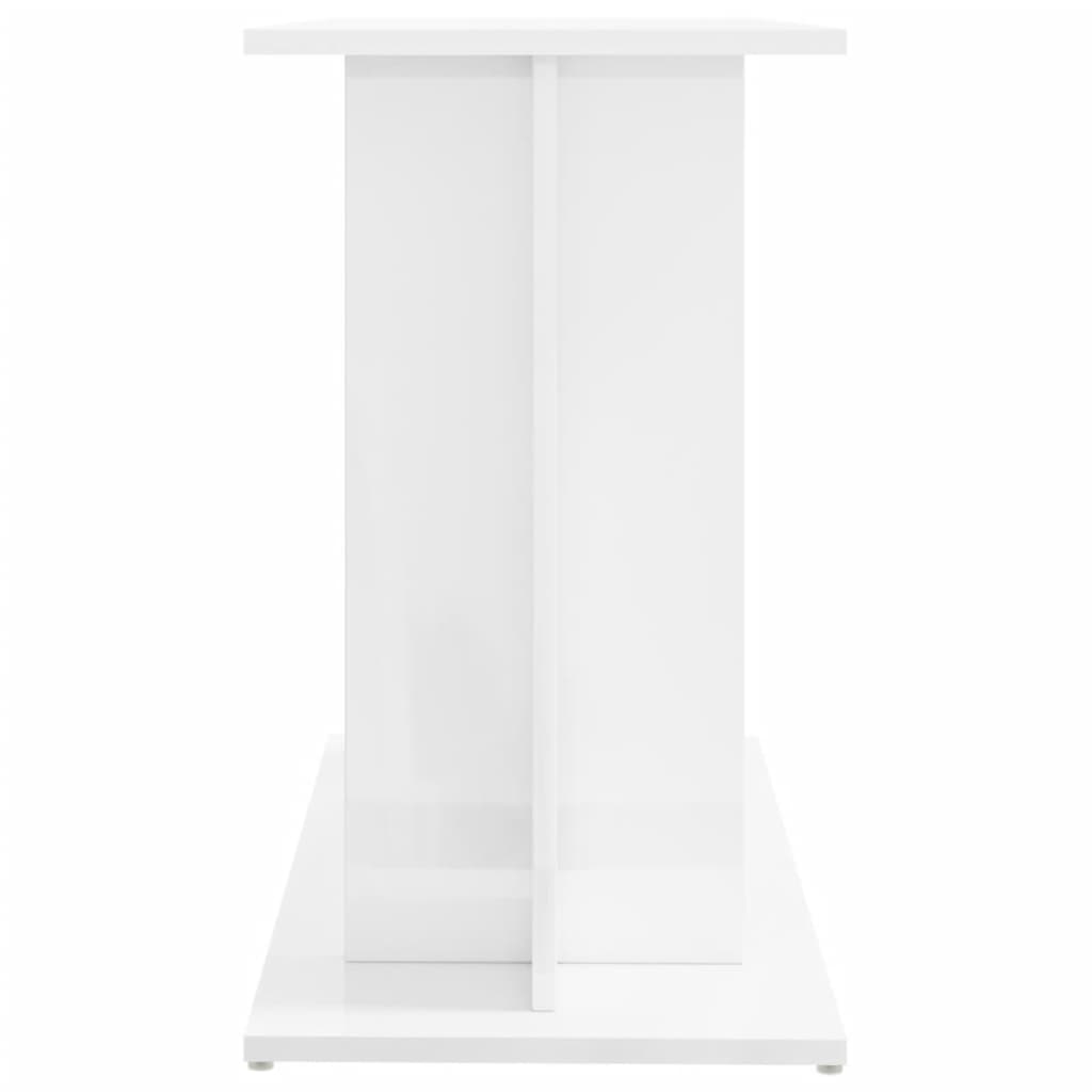 Support d'aquarium blanc brillant 80x35x60 cm bois d'ingénierie