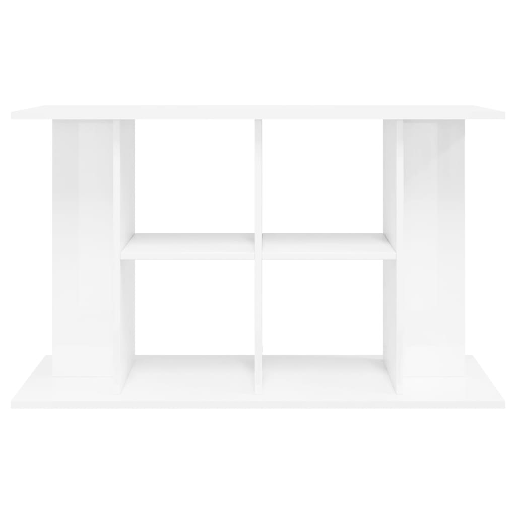 Support d'aquarium blanc brillant 100x40x60cm bois d'ingénierie