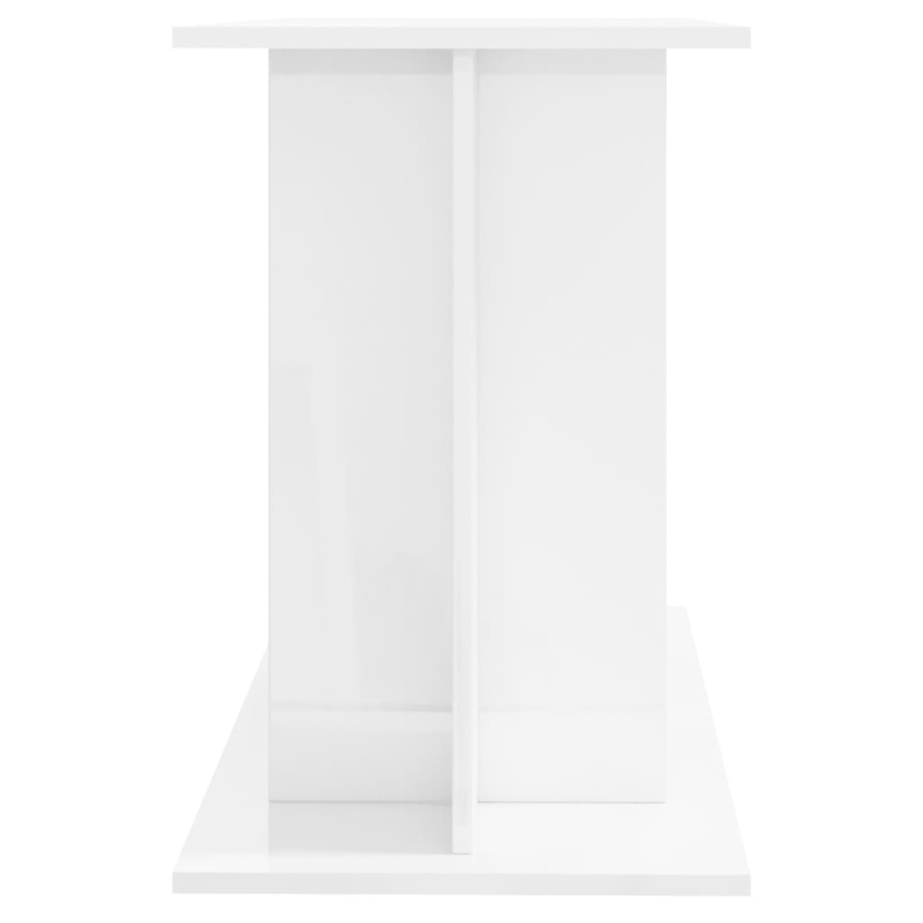 Support d'aquarium blanc brillant 100x40x60cm bois d'ingénierie