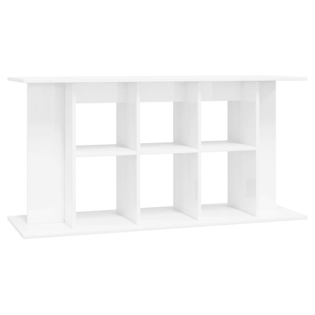 Support d'aquarium blanc brillant 120x40x60cm bois d'ingénierie