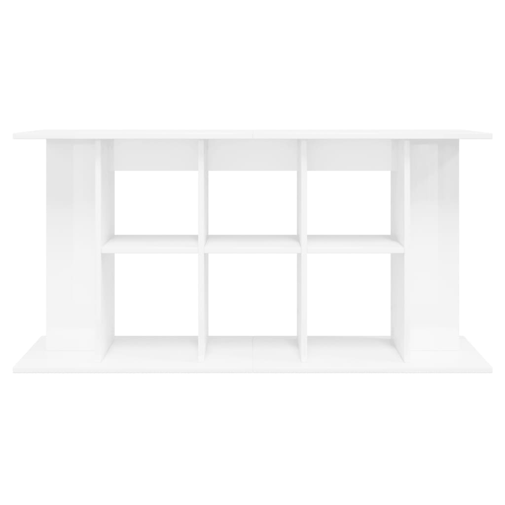 Support d'aquarium blanc brillant 120x40x60cm bois d'ingénierie