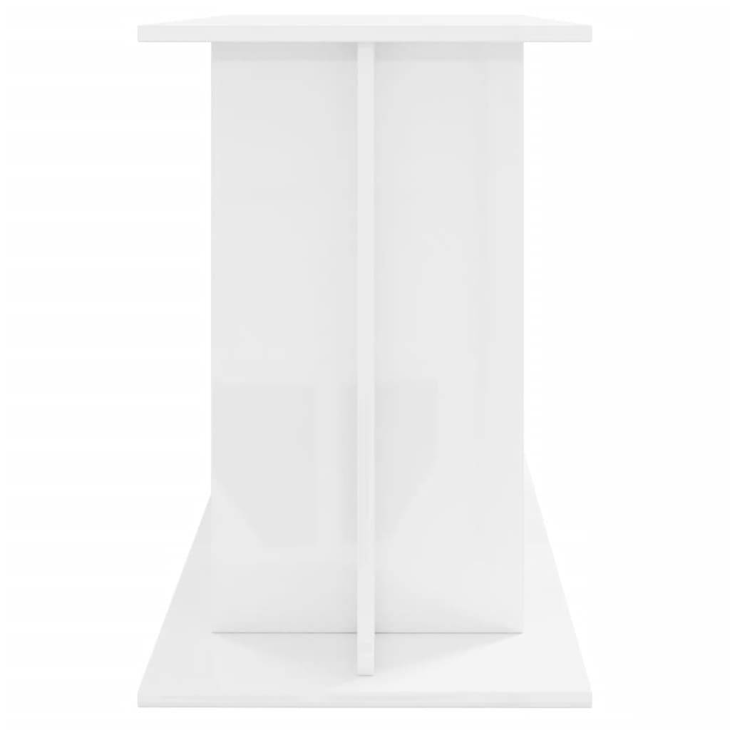 Support d'aquarium blanc brillant 120x40x60cm bois d'ingénierie