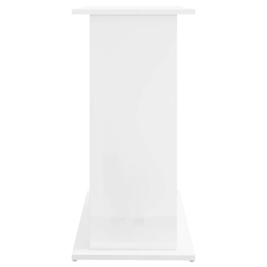 Support d'aquarium blanc brillant 81x36x73 cm bois d'ingénierie