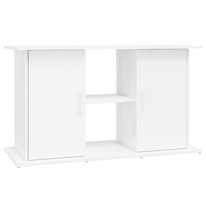 Support d'aquarium blanc brillant 101x41x58cm bois d'ingénierie