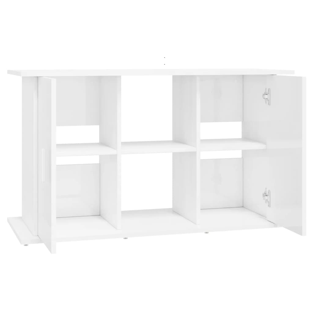 Support d'aquarium blanc brillant 101x41x58cm bois d'ingénierie