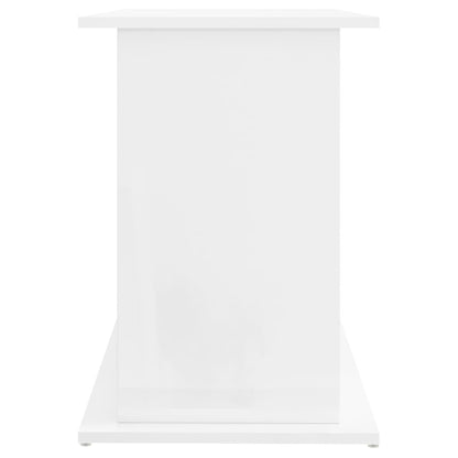 Support d'aquarium blanc brillant 101x41x58cm bois d'ingénierie