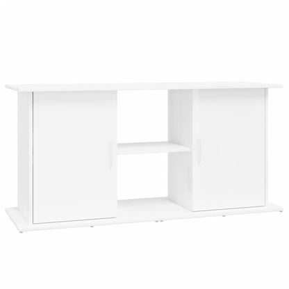 Support d'aquarium blanc brillant 121x41x58cm bois d'ingénierie