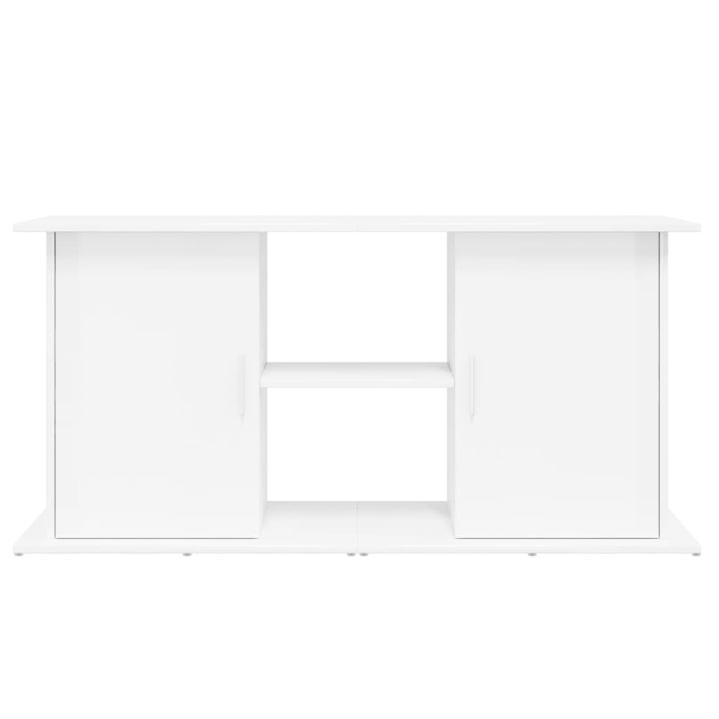 Support d'aquarium blanc brillant 121x41x58cm bois d'ingénierie