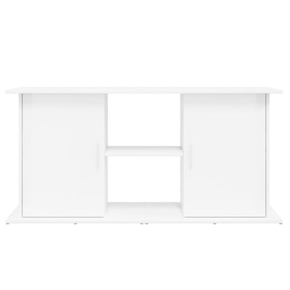 Support d'aquarium blanc brillant 121x41x58cm bois d'ingénierie