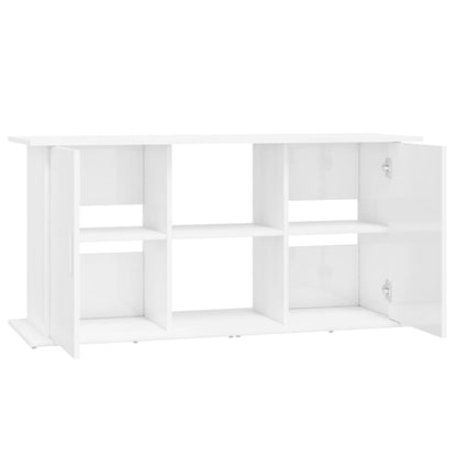 Support d'aquarium blanc brillant 121x41x58cm bois d'ingénierie