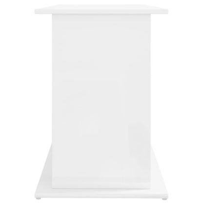 Support d'aquarium blanc brillant 121x41x58cm bois d'ingénierie