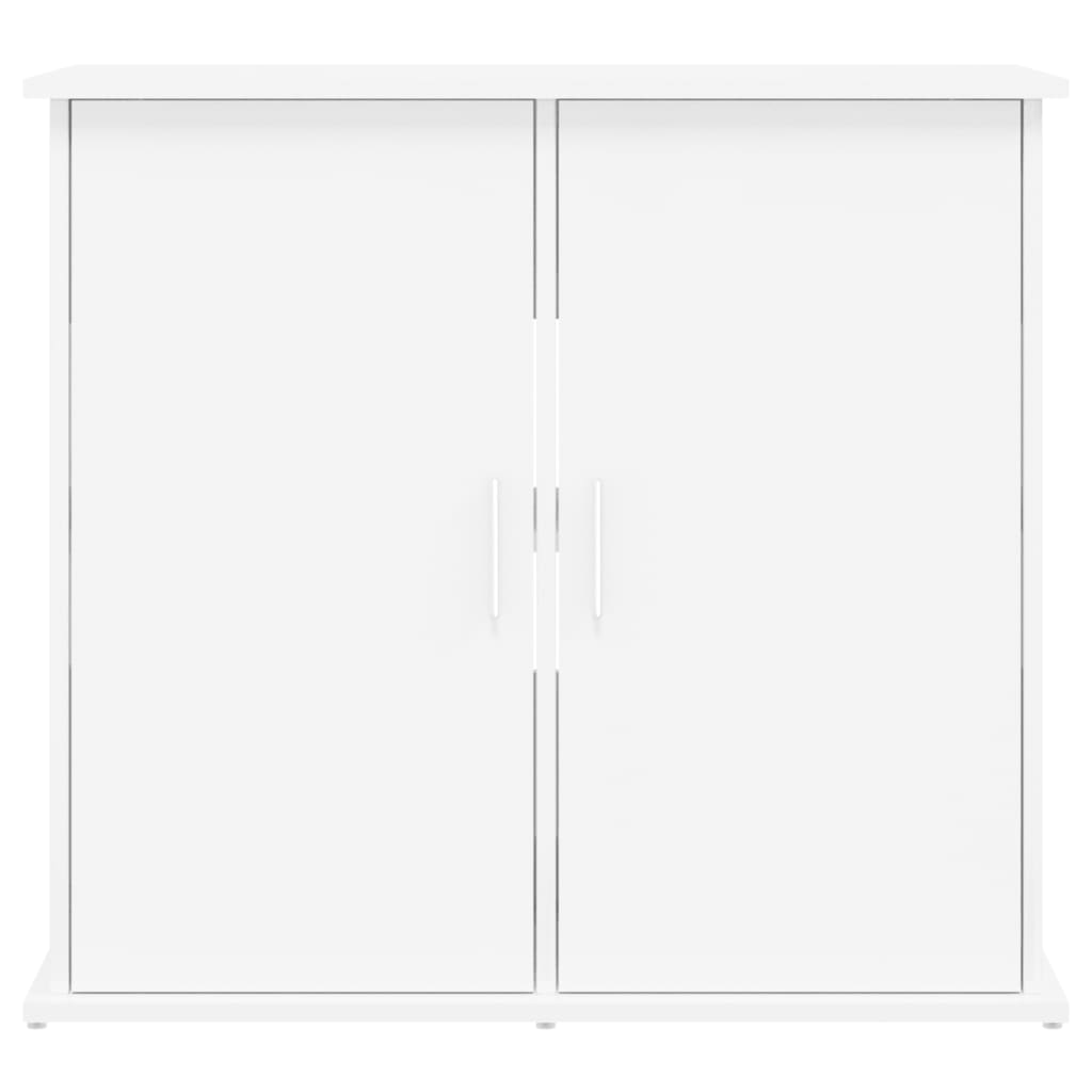 Support d'aquarium blanc brillant 81x36x73 cm bois d'ingénierie