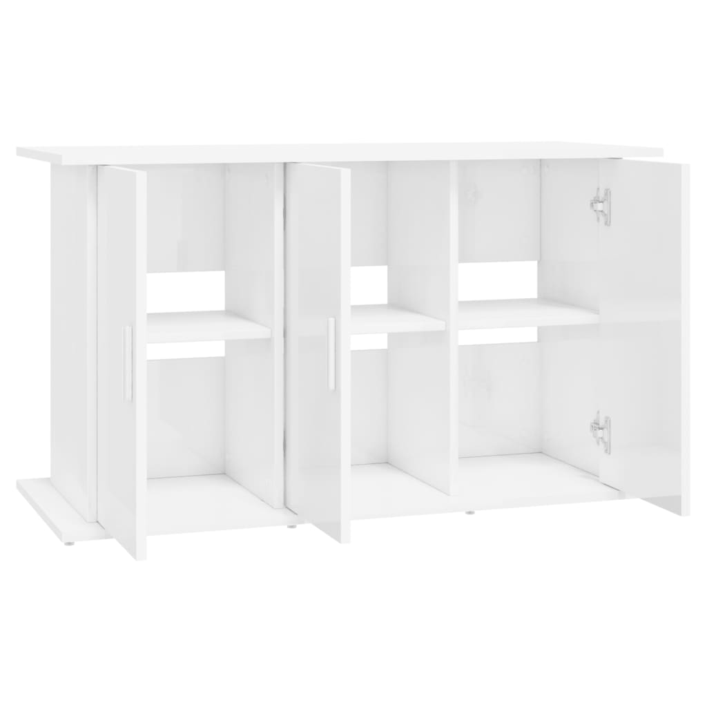 Support d'aquarium blanc brillant 101x41x58cm bois d'ingénierie