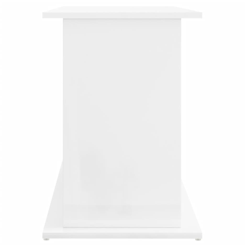 Support d'aquarium blanc brillant 101x41x58cm bois d'ingénierie