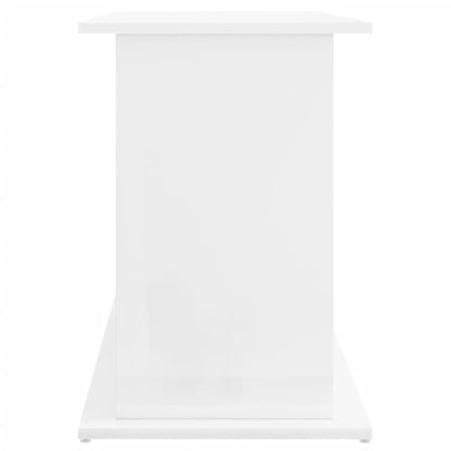 Support d'aquarium blanc brillant 101x41x58cm bois d'ingénierie