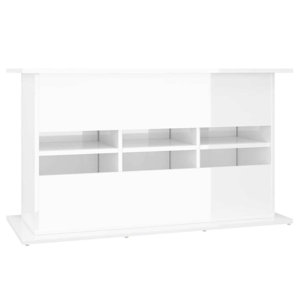 Support d'aquarium blanc brillant 101x41x58cm bois d'ingénierie