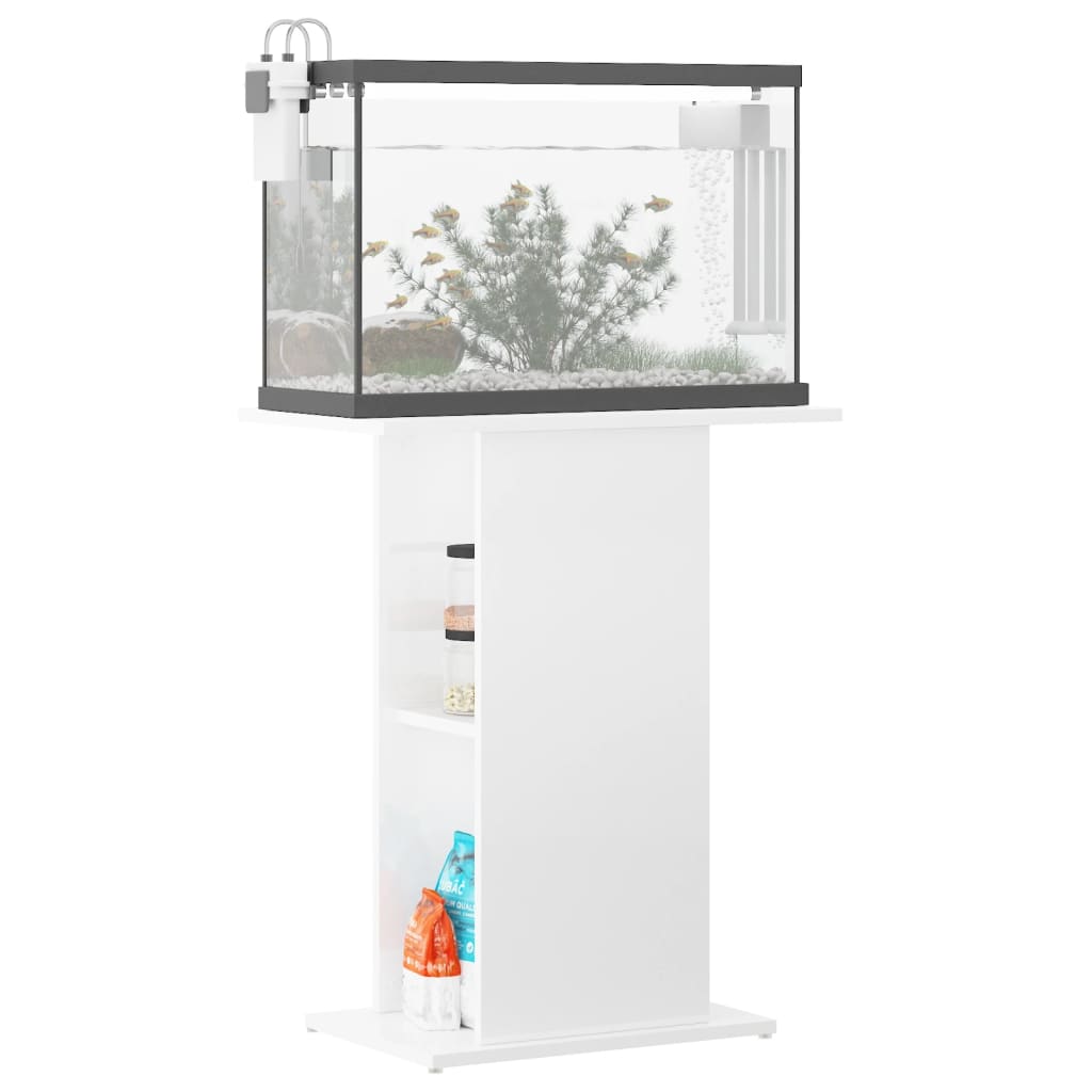 Support d'aquarium blanc brillant 60,5x36x72,5 cm