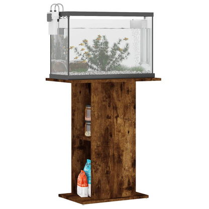 Support d'aquarium chêne fumé 60,5x36x72,5 cm bois d'ingénierie