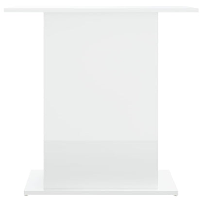 Support d'aquarium blanc brillant 75x36x72,5 cm bois ingénierie