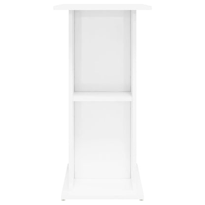 Support d'aquarium blanc brillant 75x36x72,5 cm bois ingénierie