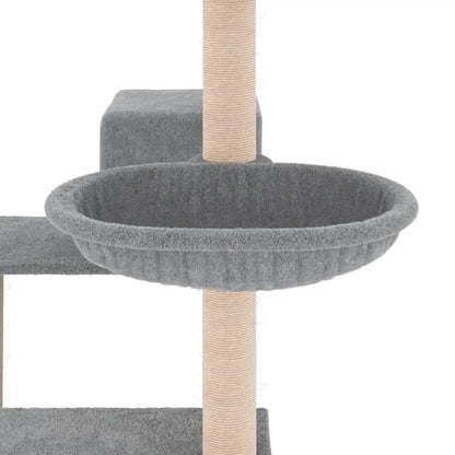 Arbre à chat avec griffoirs en sisal gris clair 82,5 cm