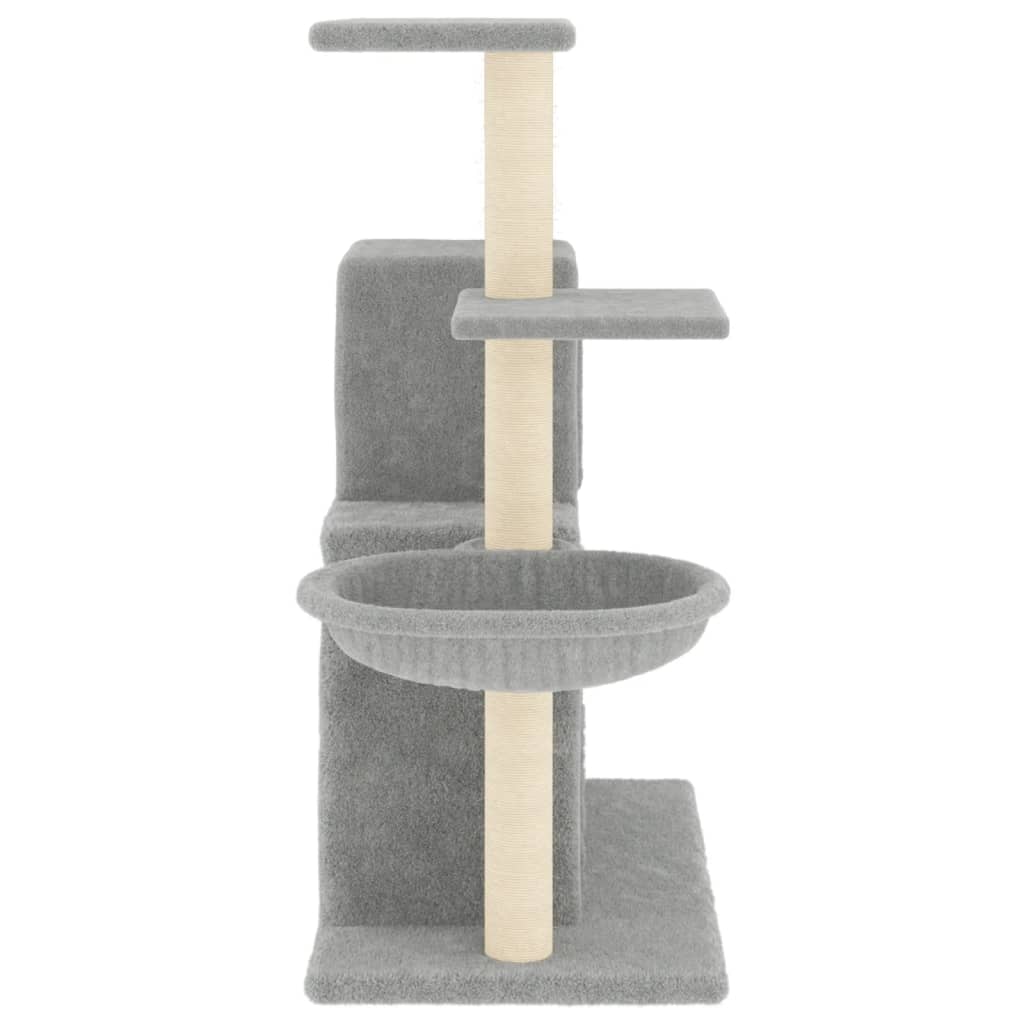 Arbre à chat avec griffoirs en sisal Gris clair 83 cm