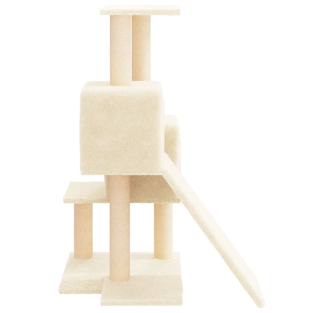 Arbre à chat avec griffoirs en sisal Crème 82 cm