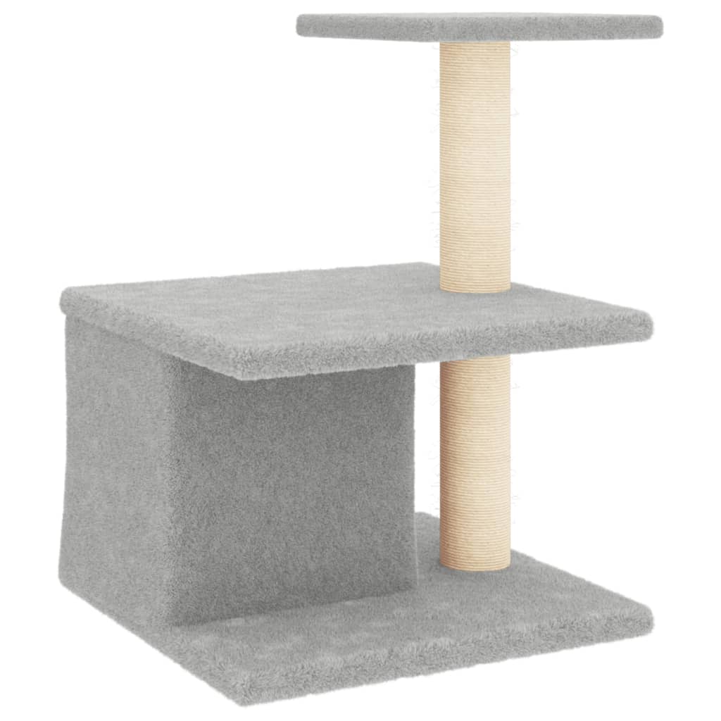 Arbre à chat avec griffoirs en sisal gris clair 48 cm