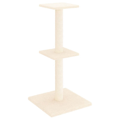 Arbre à chat avec griffoirs en sisal crème 73 cm