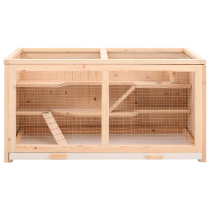 Cage à hamster 104x52x54 cm bois massif de sapin