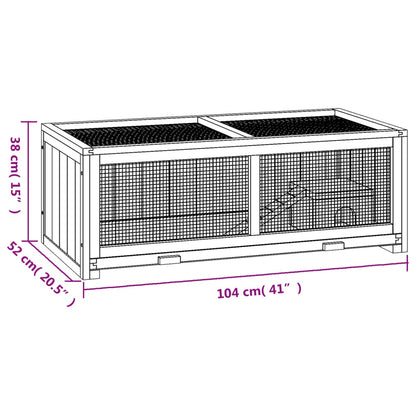 Cage à hamster 104x52x38 cm bois massif de sapin