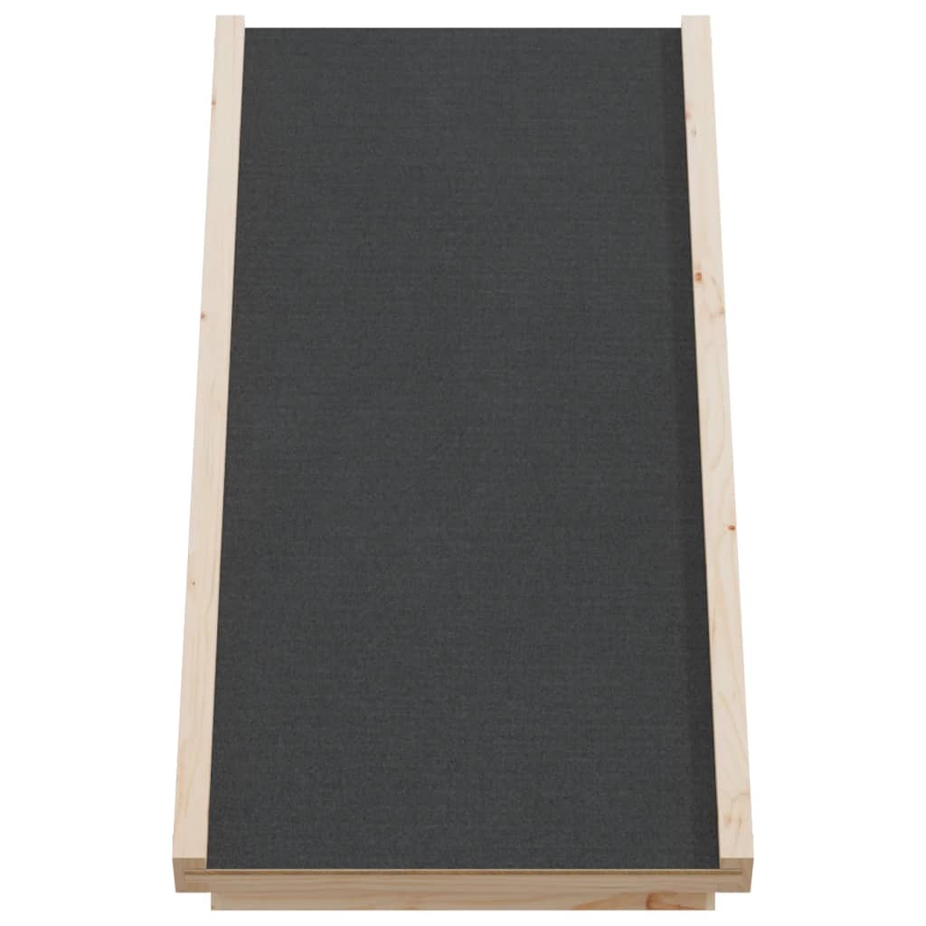 Rampe pour chiens gris 70x35 cm bois de sapin solide