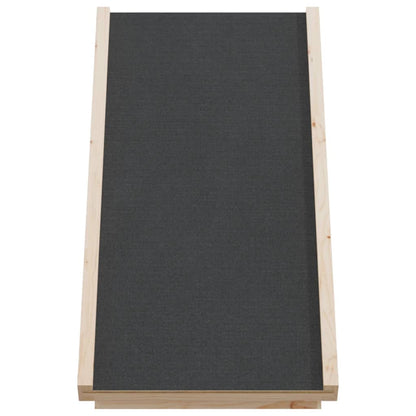 Rampe pour chiens gris 70x35 cm bois de sapin solide