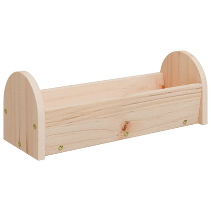 Mangeoire à foin pour lapins 28x10x10 cm bois massif de sapin