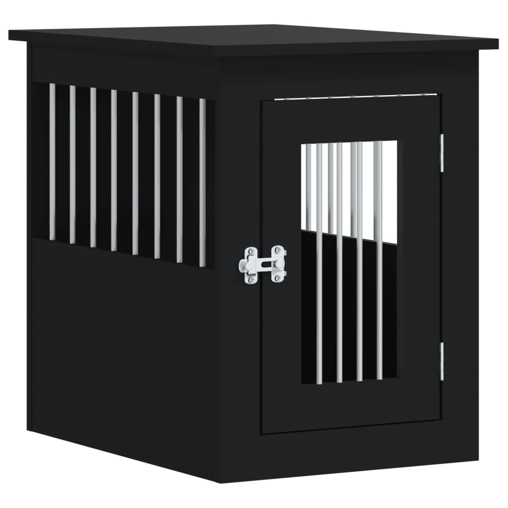 Meuble de cage pour chiens noir 45x62x59 cm bois d'ingénierie