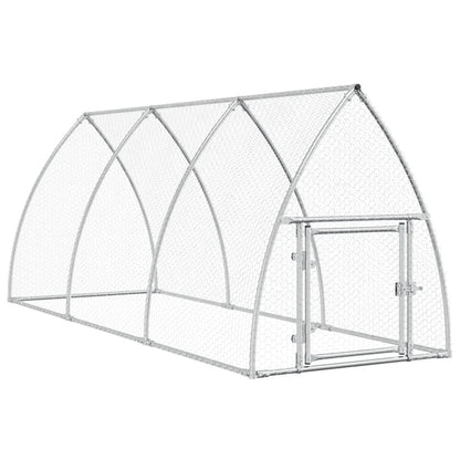 Cage pour poules argenté 300x105x120 cm acier galvanisé